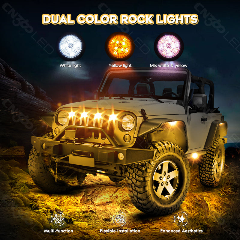 Cargue la imagen en el visor de la galería, EL13 Dual Color LED Rock Light Kit