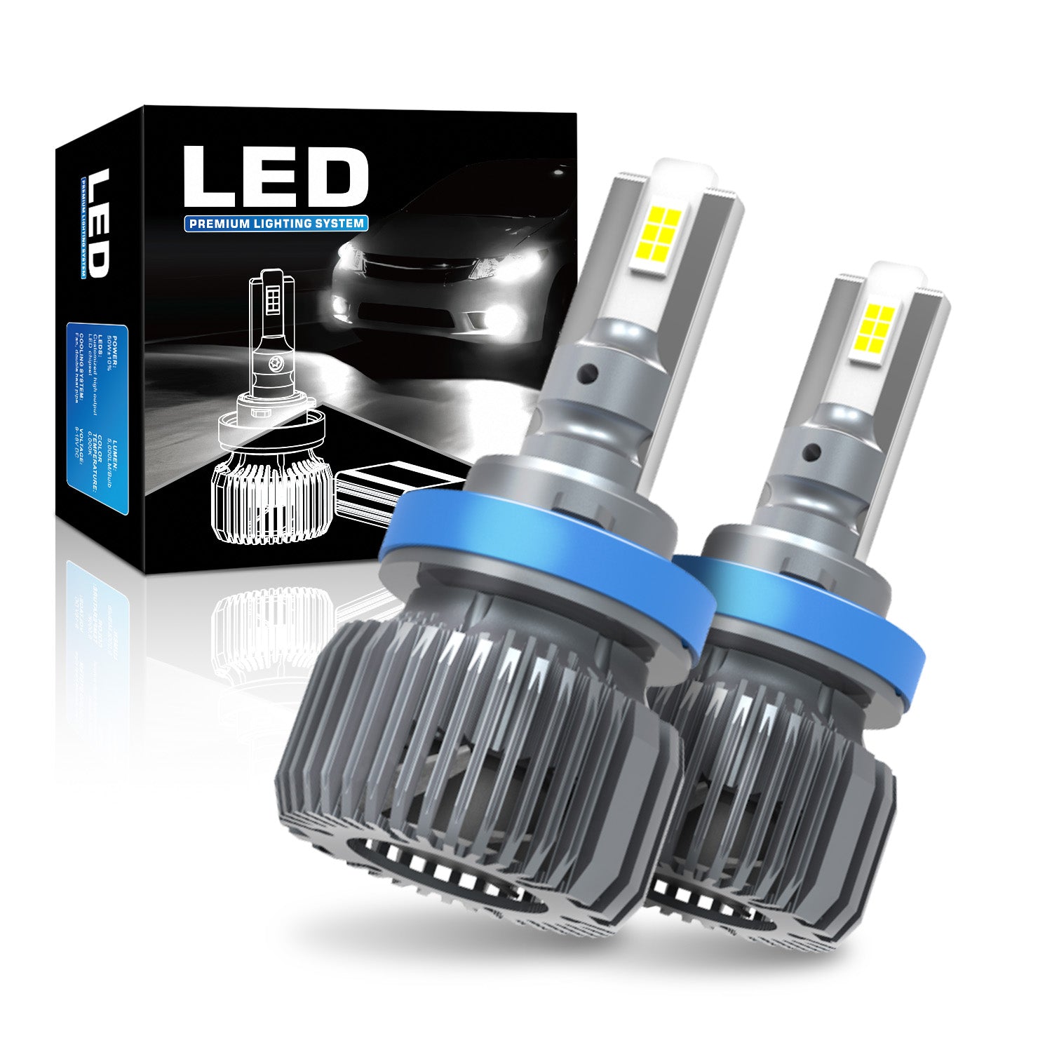 P60 Series H11 LED Headlight - 6500K, 4500LM, CE RoHS Certified
