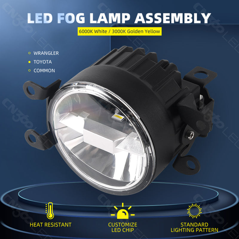 Загрузить изображение в просмотрщик галереи, Universal OEM White and Yellow LED Fog Light Assembly Kit