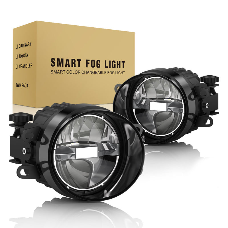 Загрузить изображение в просмотрщик галереи, Universal OEM White and Yellow LED Fog Light Assembly Kit