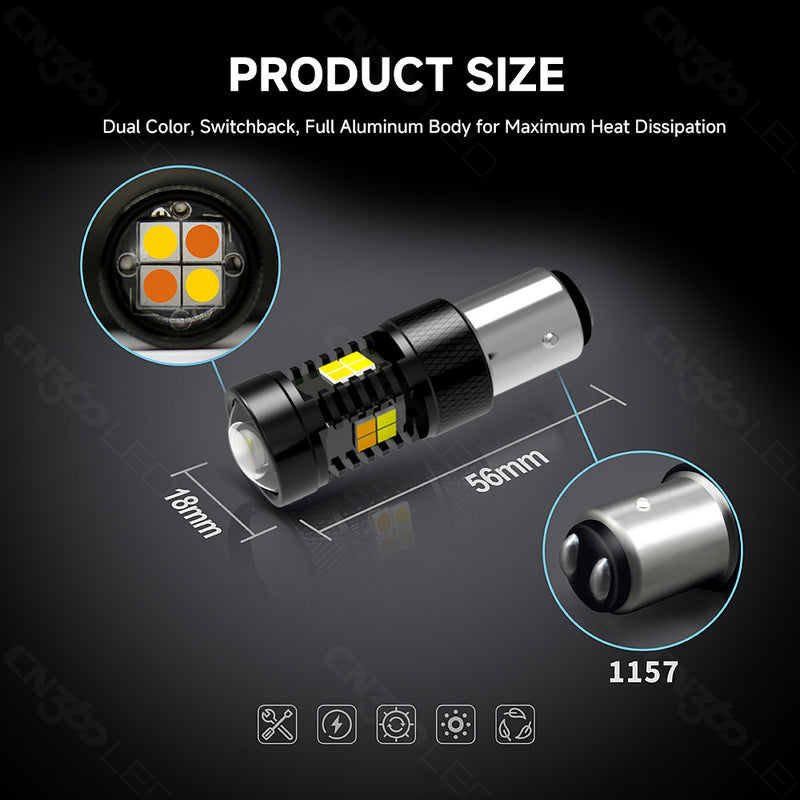 Загрузить изображение в просмотрщик галереи, 4U16 Series SMD Dual Color Switchback LED Bulbs