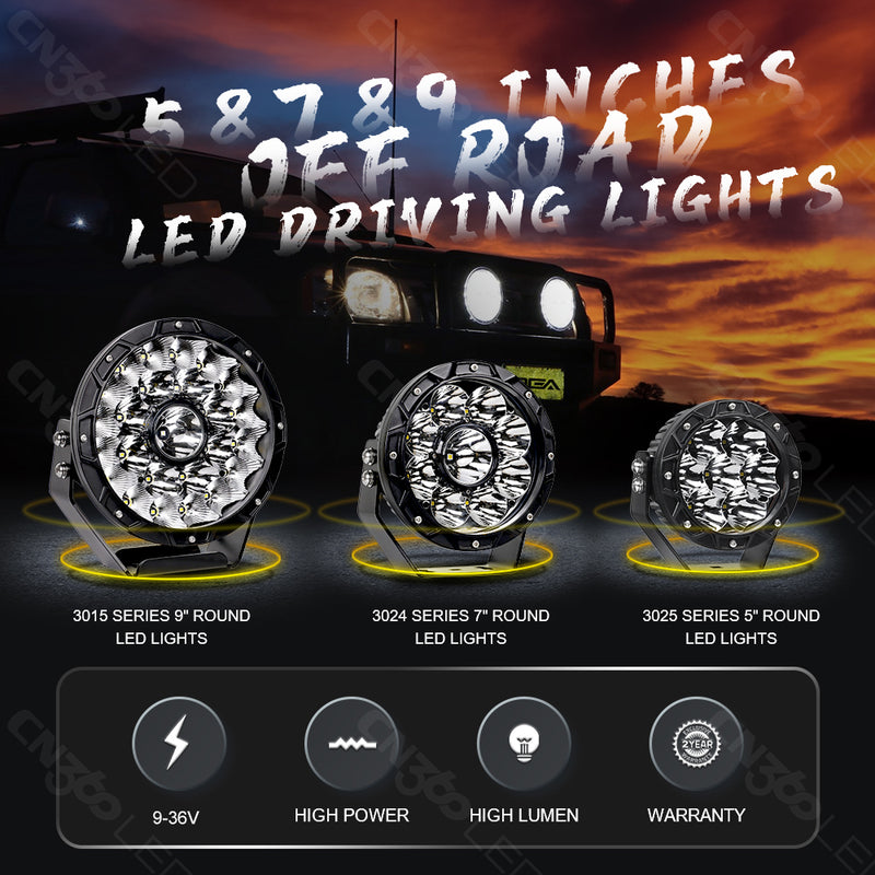 Load image into Gallery viewer, 7 Inches Round LED Spot Lights for Construction and Offroading