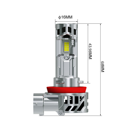 M8S H11 LED Headlight 50W 5383LM High Brightness