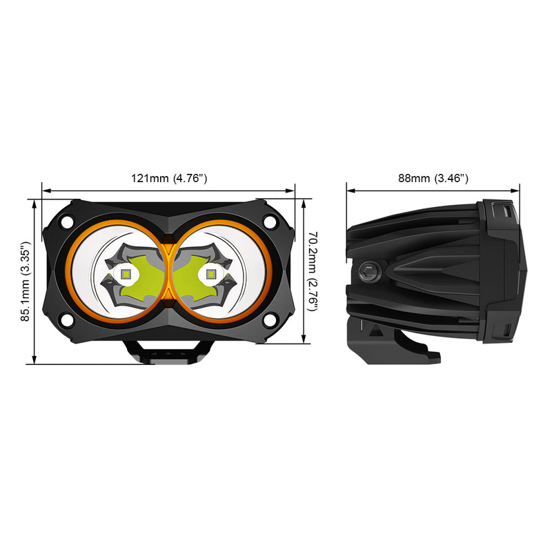 Load image into Gallery viewer, 2 Inch TR2 Pod Lights 30W Hyper Spot Osram LED with Covers