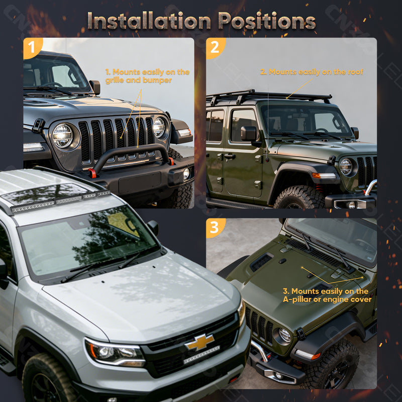 Load image into Gallery viewer, GL10 Series GL1004 4 Inch 36W Amber LED Spot Light Bar