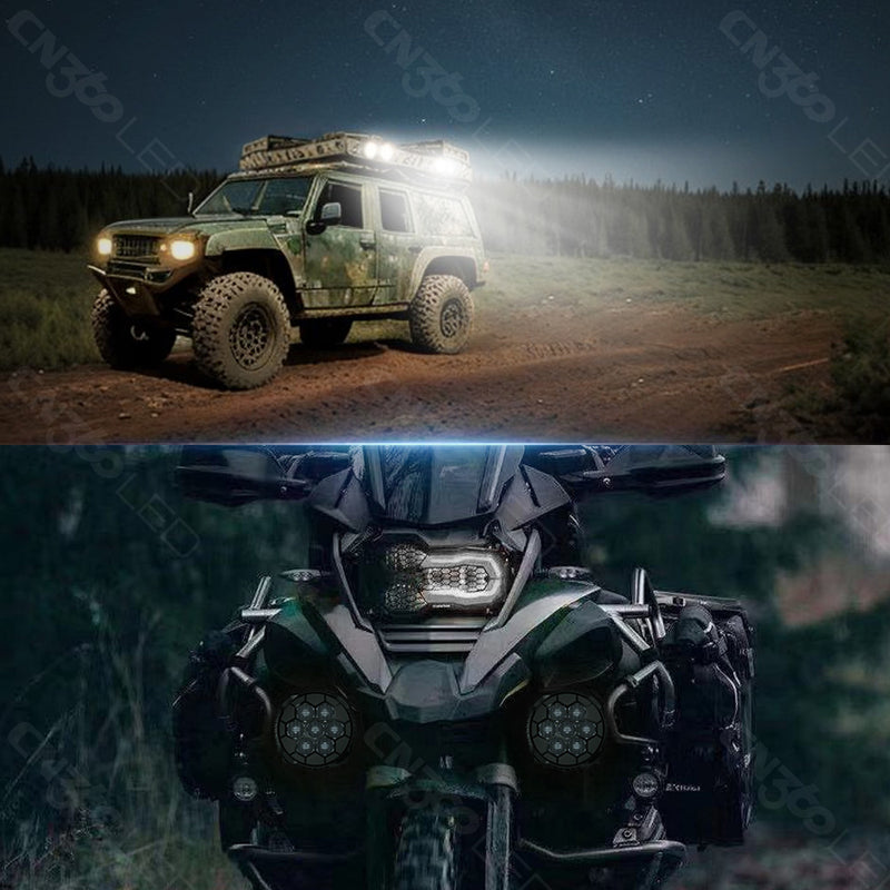 Загрузить изображение в просмотрщик галереи, 4.4-Inch Honeycomb Design LED Flood Pod Light