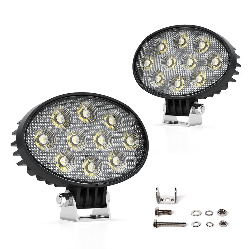 Cargue la imagen en el visor de la galería, 5.59 Inch 50W Oval LED Work Light with Flood Beam Wholesale