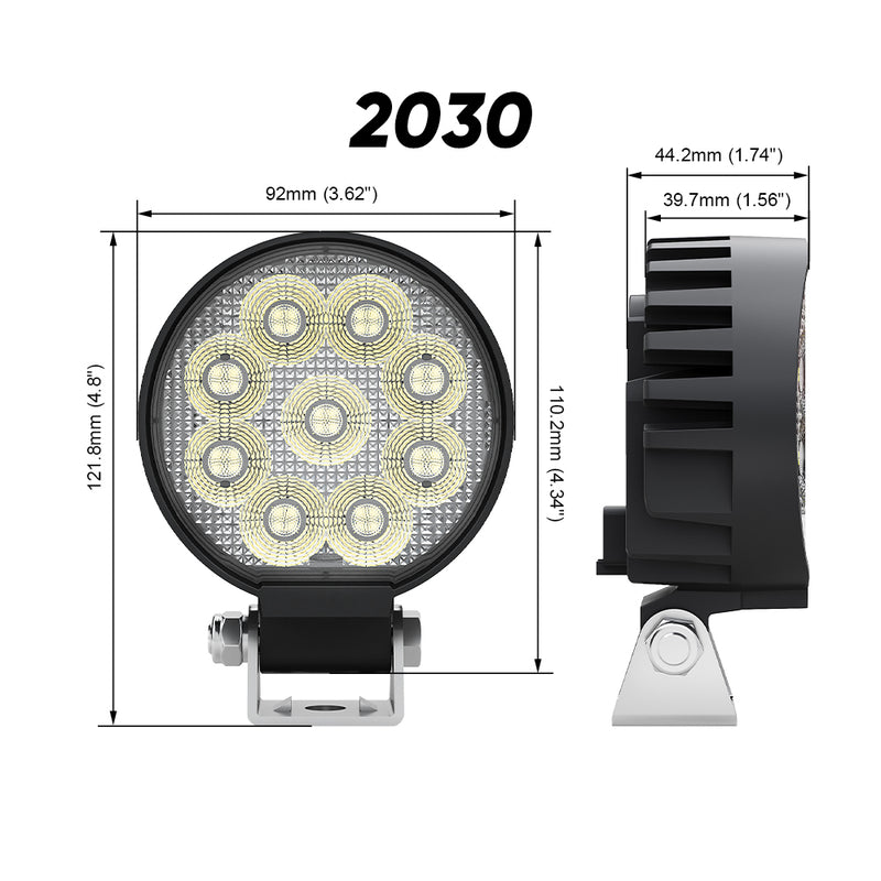 Загрузить изображение в просмотрщик галереи, 20 Series 2030 Integrated Design Round LED Flood Work Light