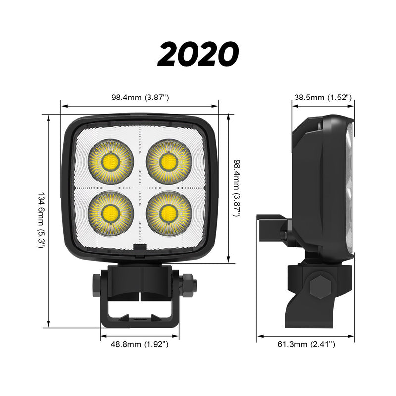 Load image into Gallery viewer, 20 Series Square Flood Lights with Adjustable Mount