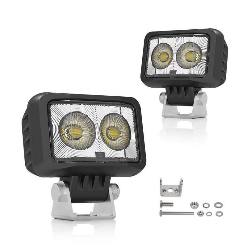 Cargue la imagen en el visor de la galería, 20 Series 40W 3.6 Inch Rectangle Flood LED Work Light