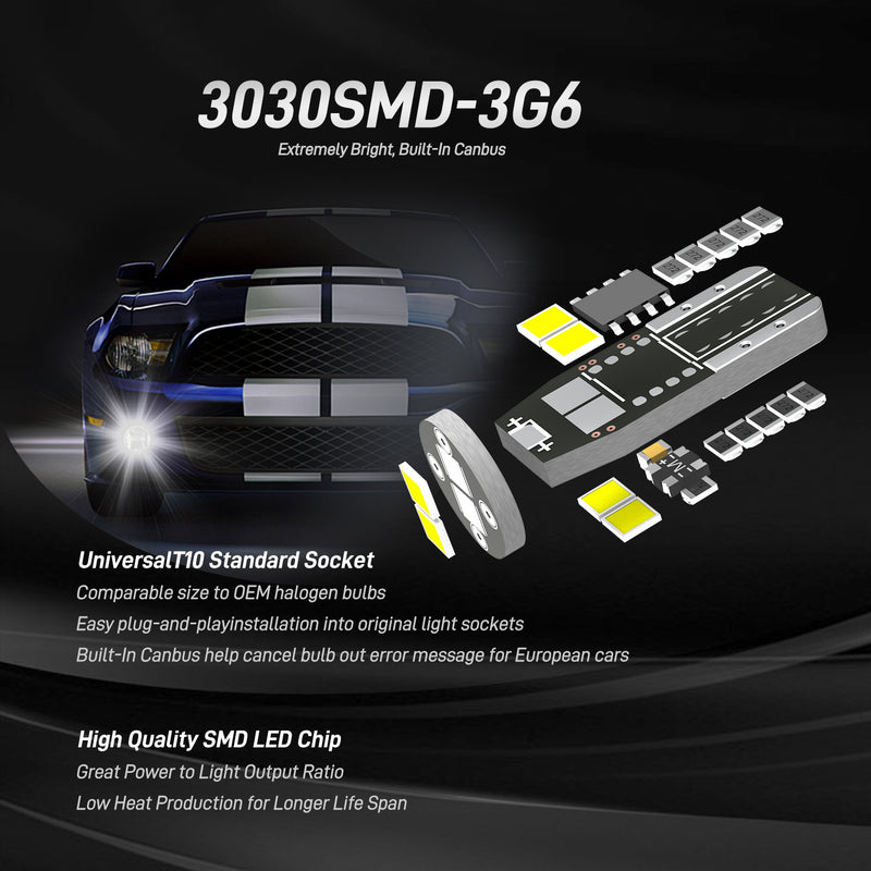 Загрузить изображение в просмотрщик галереи, 3G6 Series T10 LED White Yellow License Plate Light Bulbs