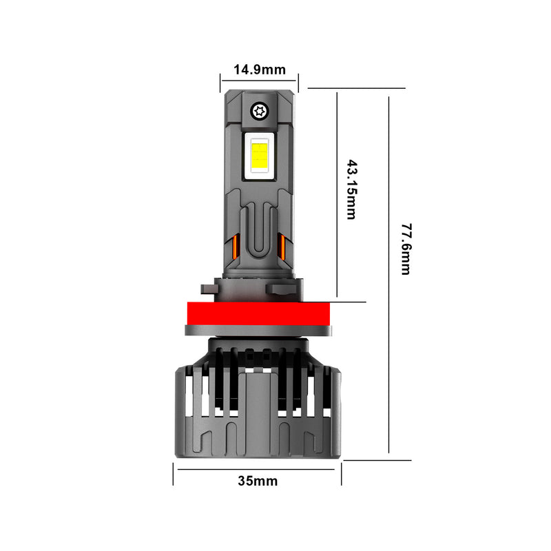 Load image into Gallery viewer, Wide Vehicle Compatibility K1C Series H11 LED Headlight Bulb