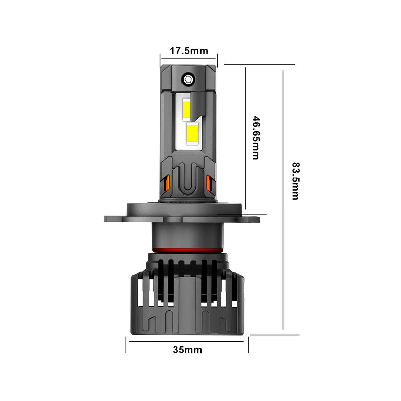 Load image into Gallery viewer, Universal Fit K1C Series H4 and H13 LED Headlight Bulbs