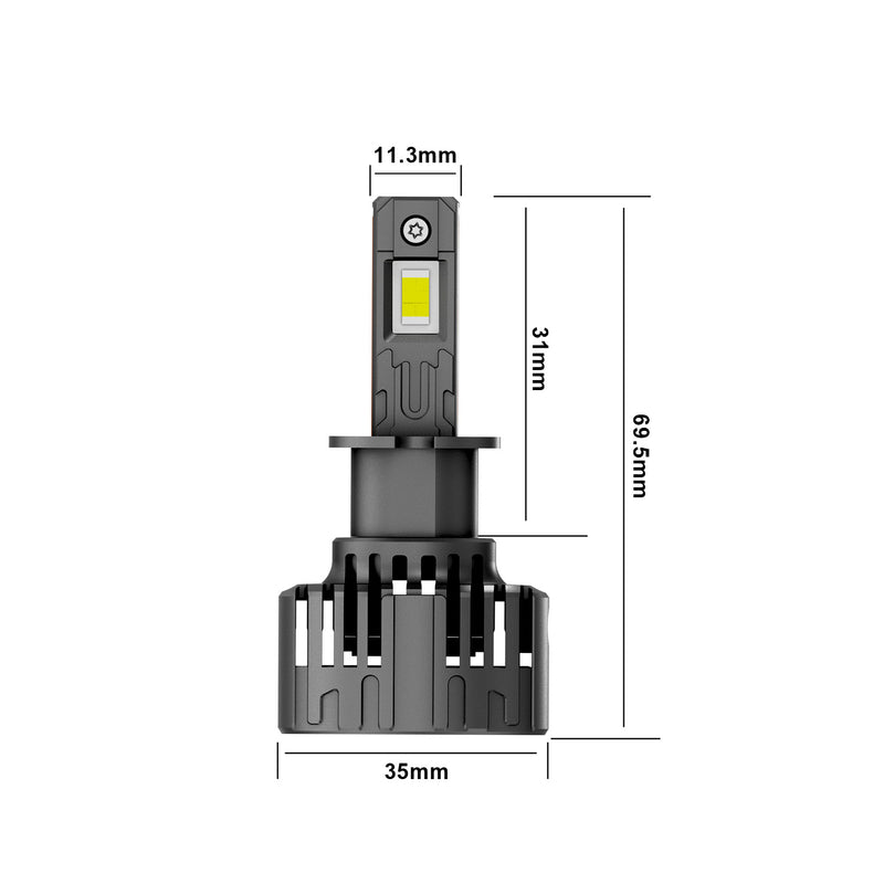 Load image into Gallery viewer, External Intelligent Driver K1C Series H3 LED Headlight Bulbs