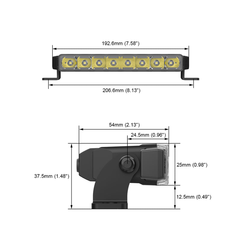 Load image into Gallery viewer, GL10 Series GL1007 7.6 Inch 72W LED Driving Light Bar