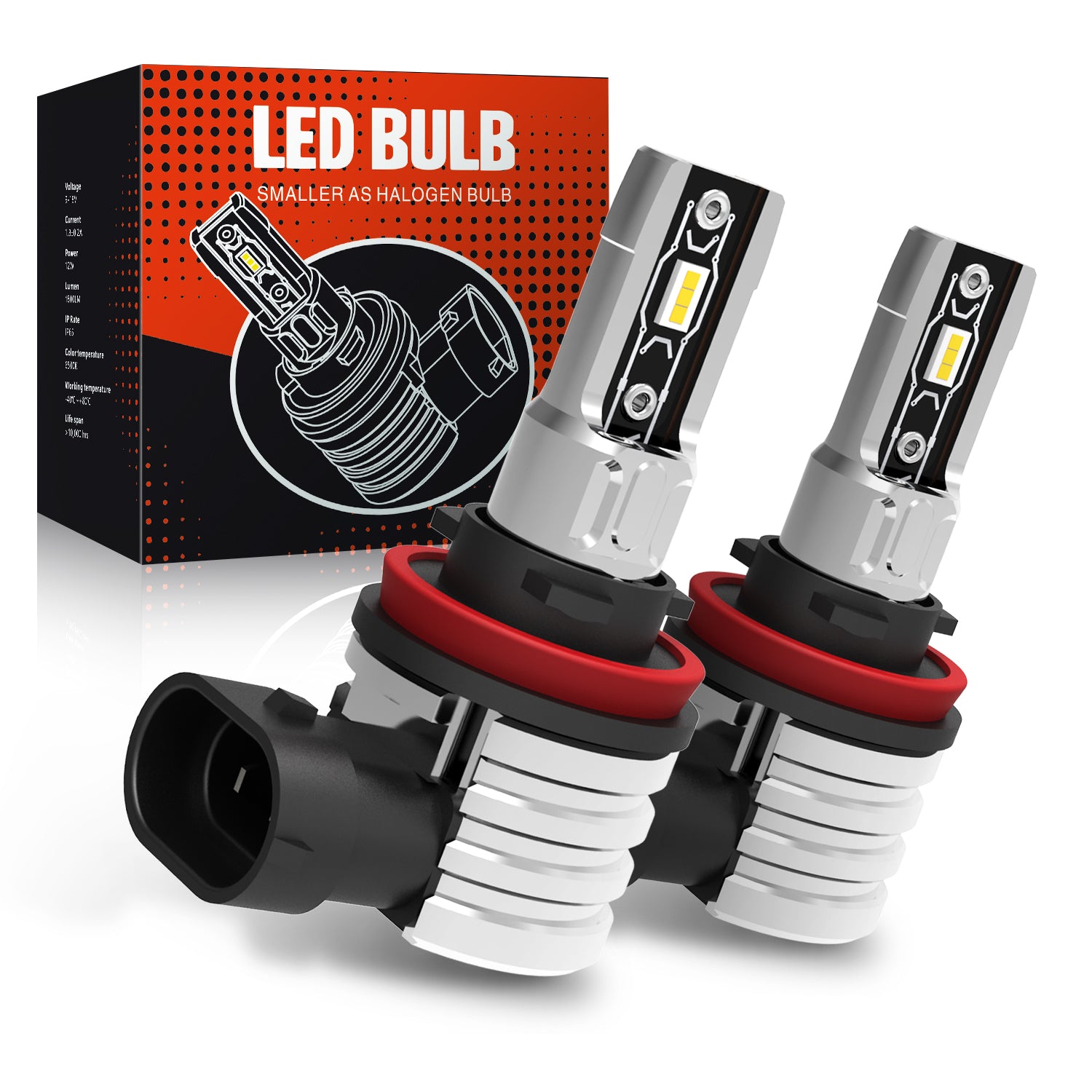 R2C-H11 LED Headlight Bulb, GC-5530 Chips, 6000K, 1800 Lumens