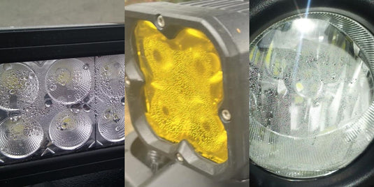 Examples of moisture inside LED lights
