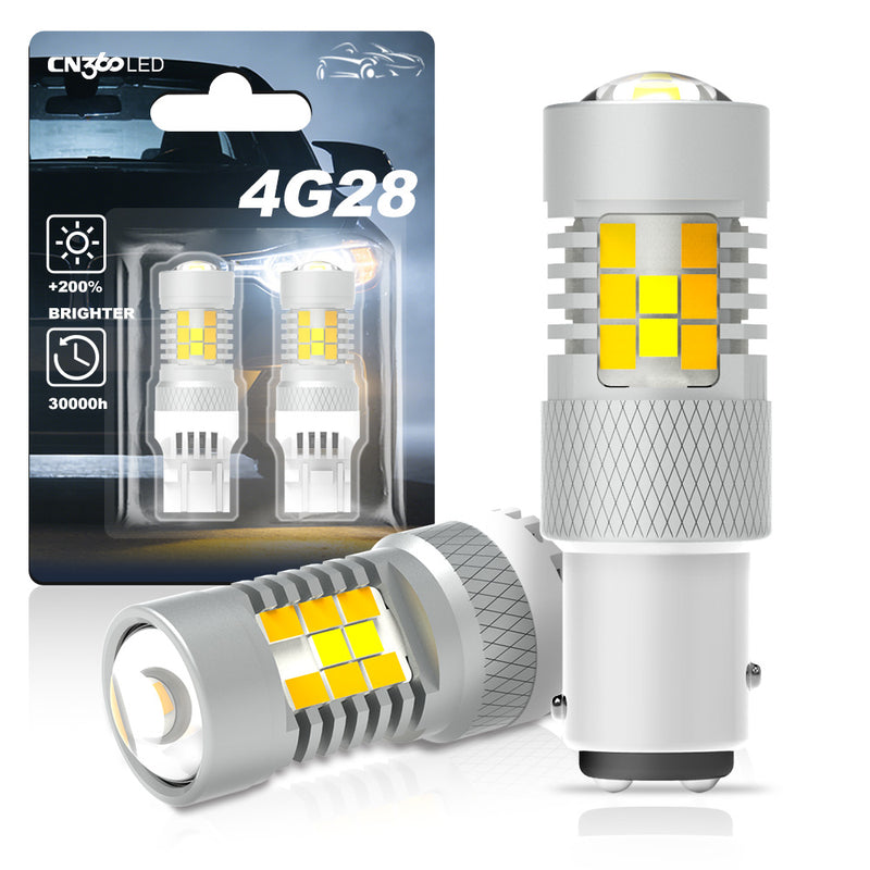 Cargue la imagen en el visor de la galería, 4G28 Series Dual Color LED Bulbs for Turn Signal &amp; DRL
