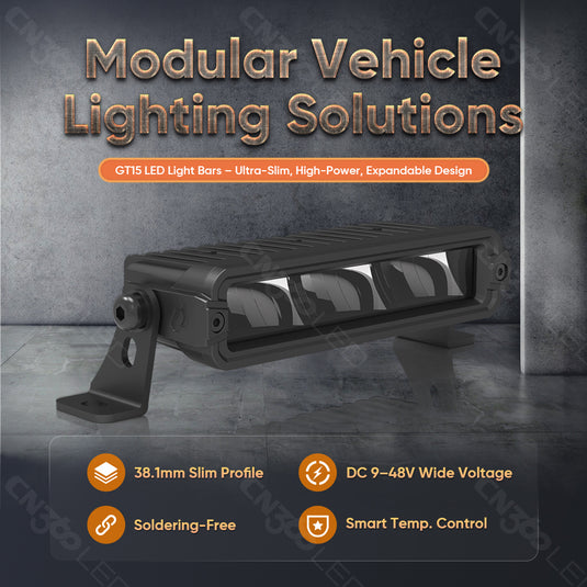 GT Series 10 Inch Dual Color Single Row Driving Light Bar