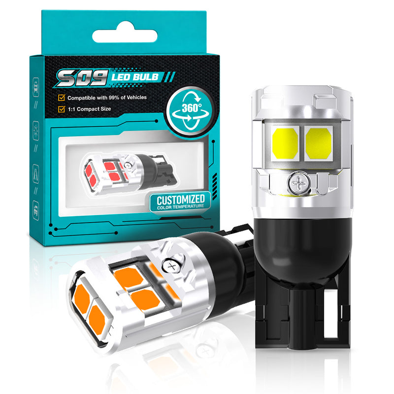 Cargue la imagen en el visor de la galería, S09 Series T10 LED Interior Bulbs with 6 SMD LEDs
