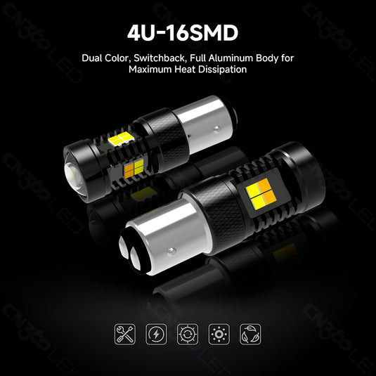 4U16 Series SMD Dual Color Switchback LED Bulbs