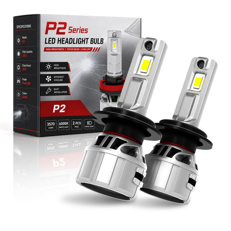 Load image into Gallery viewer, P2 Series H7 Wide Voltage LED Headlight Bulbs
