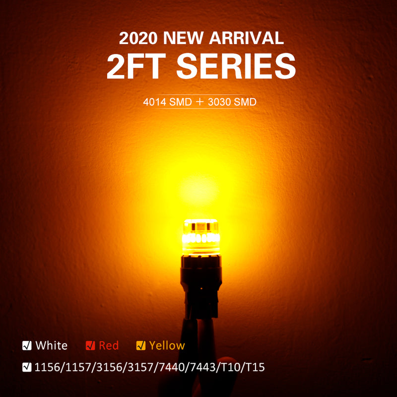 Load image into Gallery viewer, 7443 LED Bulb White 2FT Series 23SMD High Brightness DRL Brake Light
