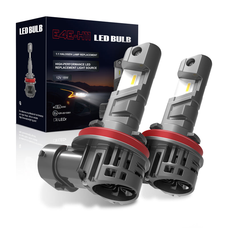 Cargue la imagen en el visor de la galería, Bombilla de faro LED serie E4E H11 compatible con ECE R37
