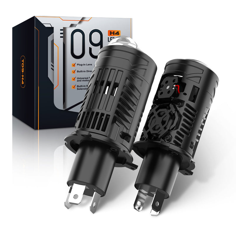 Load image into Gallery viewer, T09 Series H4/H19 LED Headlight Bulbs with Built-In Lens
