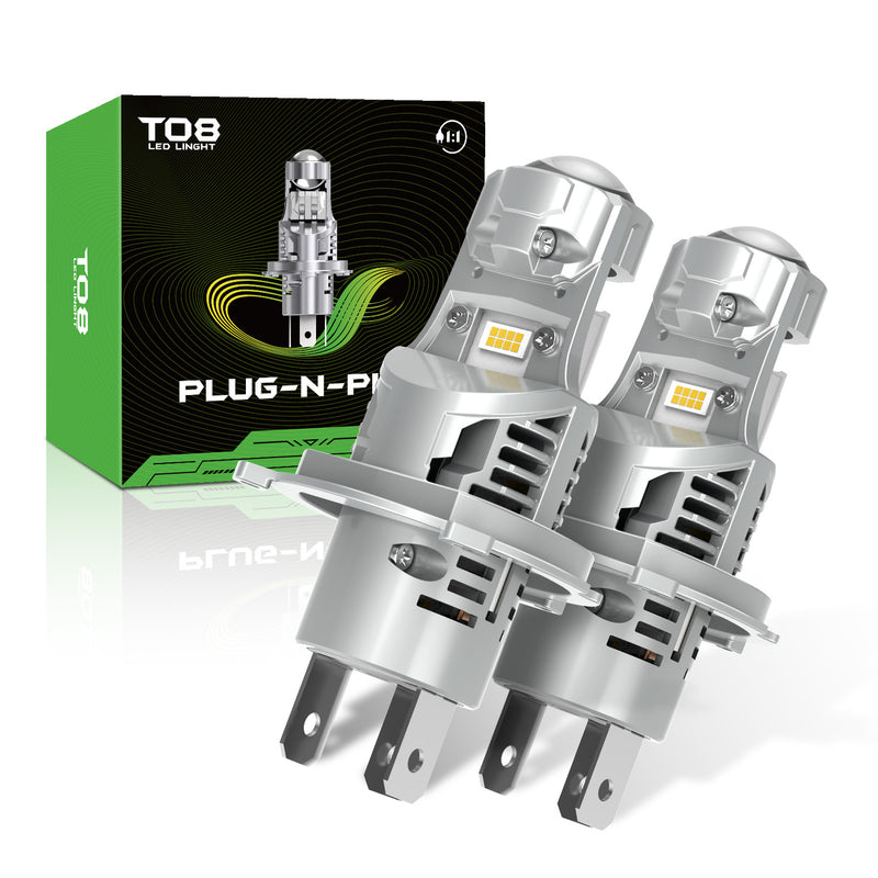 Load image into Gallery viewer, T08 Series H4 LED Headlight Bulb with Optical Lens
