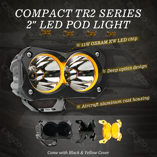 2-дюймовые LED-прожекторы Hyper-Spot для внедорожников, грузовиков, квадроциклов и UTV.