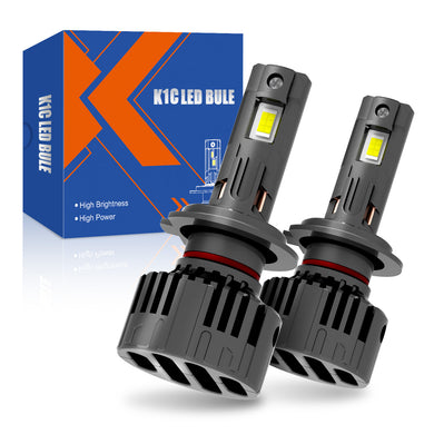 Dual Copper Heat Pipes K1C Series H7 LED Headlight Bulb