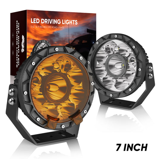 7 Inches Round LED Spot Lights for Construction and Offroading