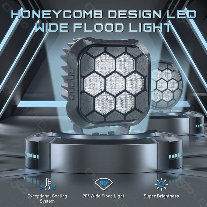 Загрузить изображение в просмотрщик галереи, 4.4-Inch Honeycomb Design LED Flood Pod Light
