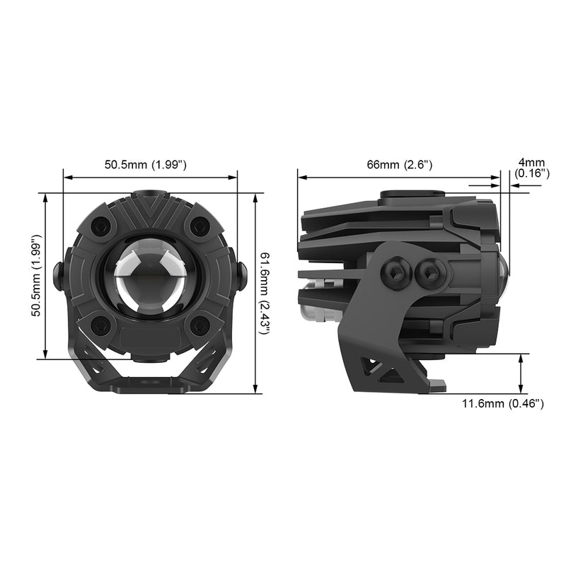 Load image into Gallery viewer, Dual Color 3 Modes Universal Fit Motorcycle LED Pod Lights
