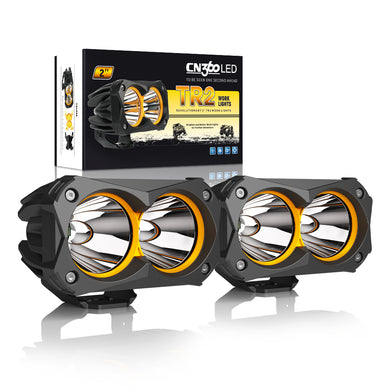 2 Inch TR2 Pod Lights 30W Hyper Spot Osram LED with Covers