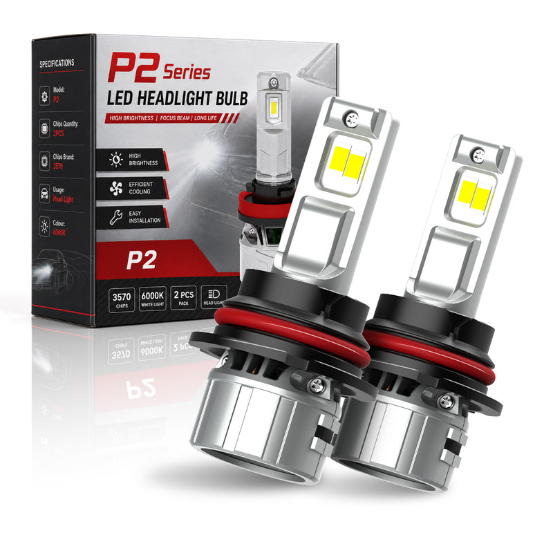 Cargue la imagen en el visor de la galería, P2 Series 9004 Fan Cooled LED Headlight Bulbs
