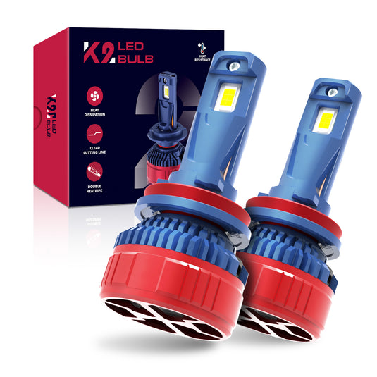 K2C Series H11 External Driver LED Headlight Bulbs
