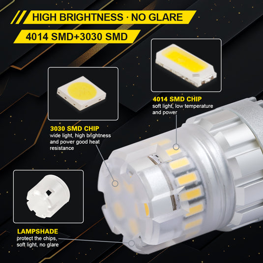 7443 LED Bulb White 2FT Series 23SMD High Brightness DRL Brake Light