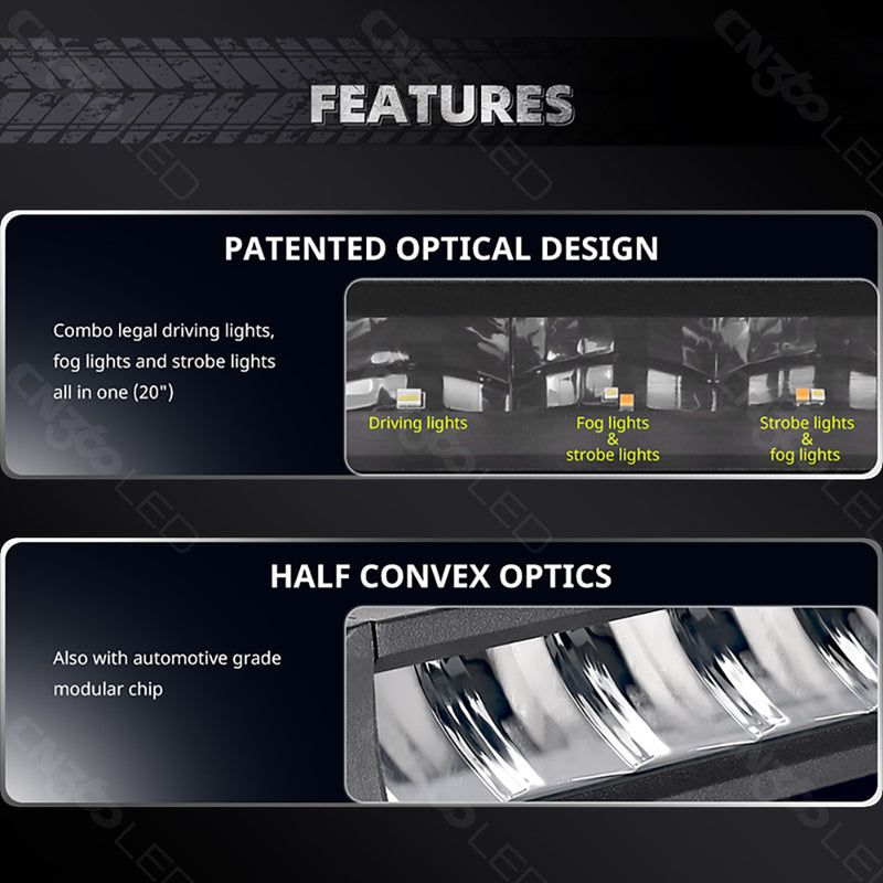 Загрузить изображение в просмотрщик галереи, 46 Series 20-Inch Multi Function LED Light Bar for Wholesale
