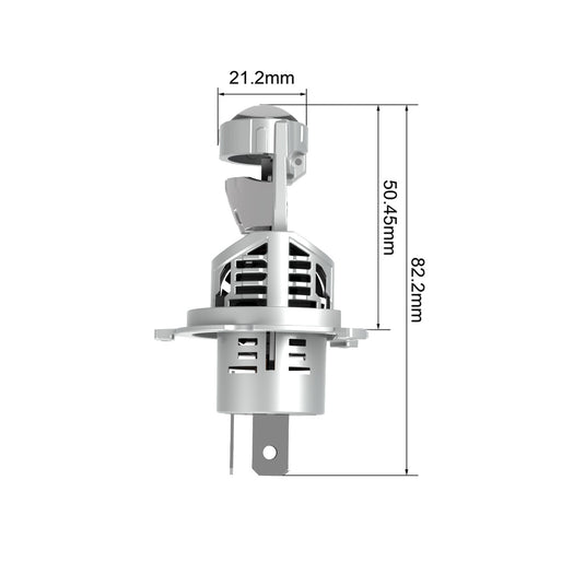 T08 Series H4 LED Headlight Bulb with Optical Lens