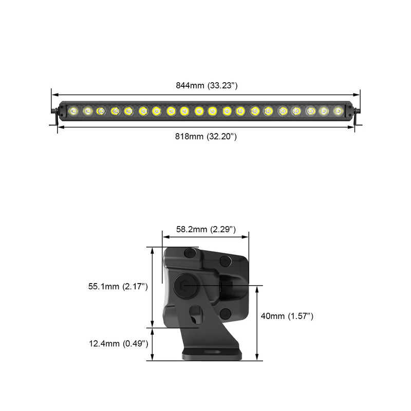 Load image into Gallery viewer, 56 Series 200W 32 Inch Projector Single Row Light Bars

