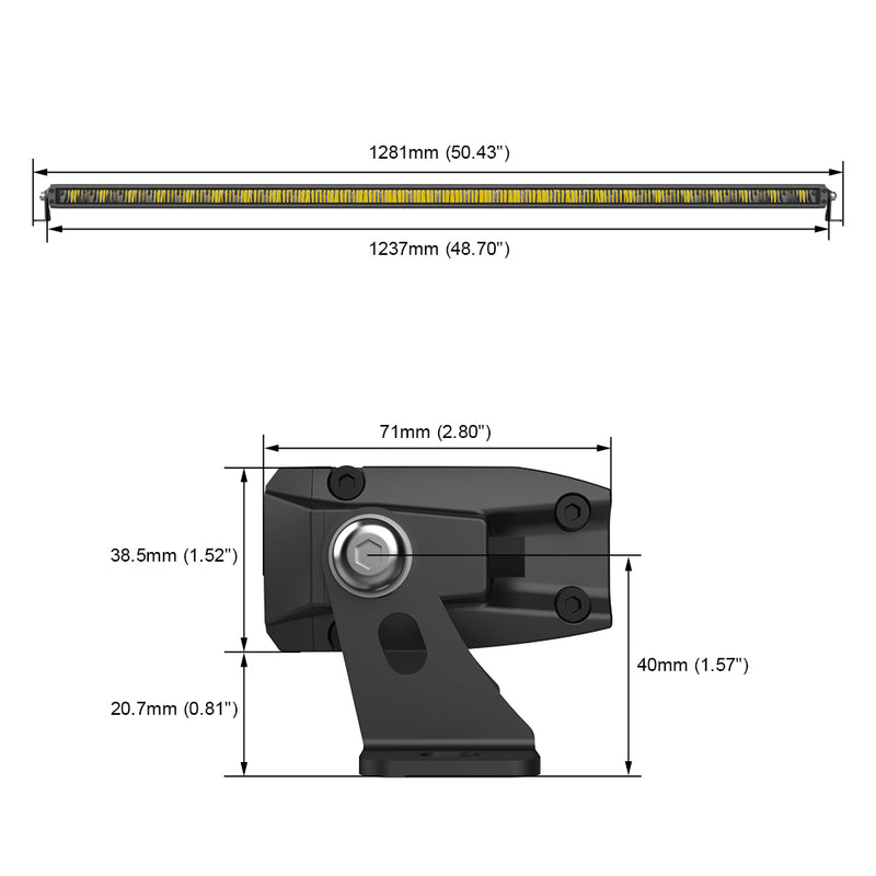 Load image into Gallery viewer, 54B Series 52 Inch Single Row Dual Color LED Light Bar
