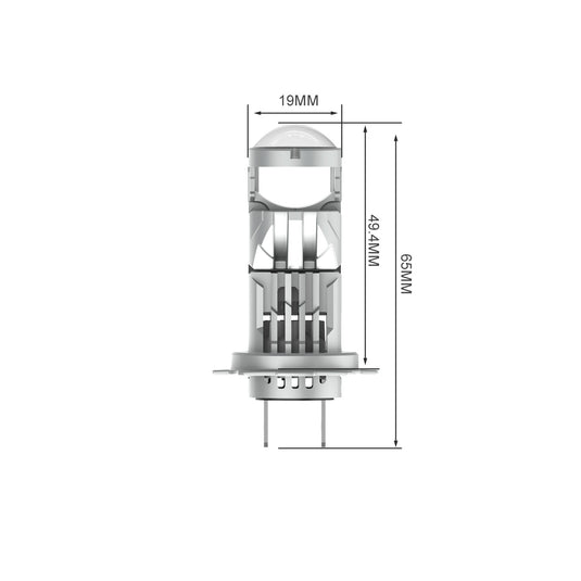 T08 Series H7 LED Headlight Bulb with Optical Lens