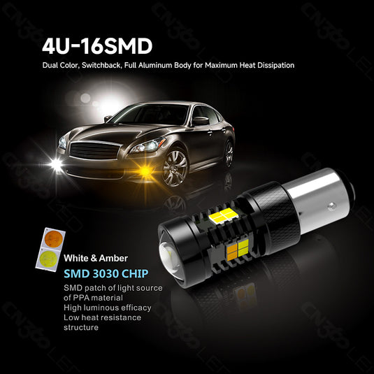 4U16 Series SMD Dual Color Switchback LED Bulbs