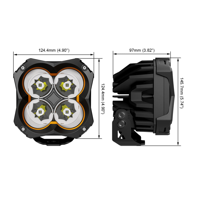 Load image into Gallery viewer, 5 Inch TR1 LED Work Lights 48W Spot Beam Iron Bracket
