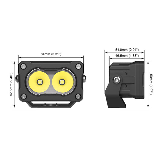 3045 Series 20W  3.3-inch Spot Beam LED Pod Light