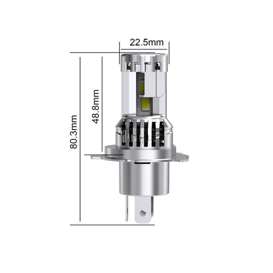 M8S Series H4 Dual Fan Cooled LED Headlight Bulbs
