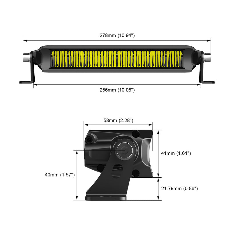 Cargue la imagen en el visor de la galería, 46 Series 10-Inch Street Legal Multi-Function LED Light Bar
