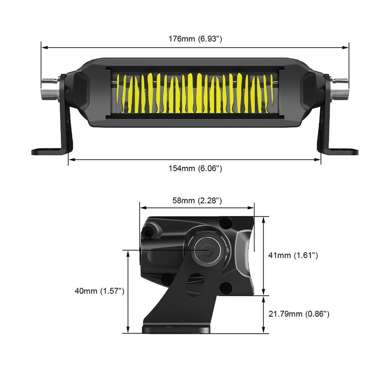 Cargue la imagen en el visor de la galería, 46 Series 6-Inch Street Legal Multi-Function LED Light Bar
